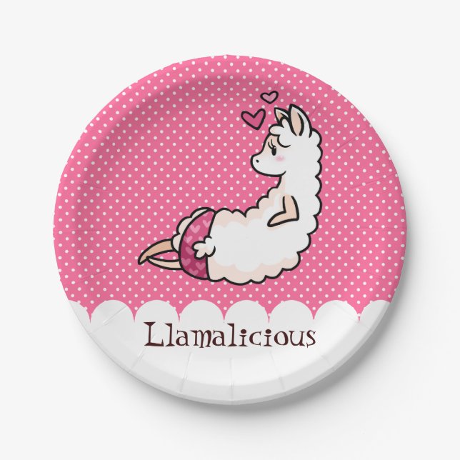 Llamalicious Pappteller (Vorderseite)