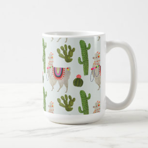 Llamarama Collection   Kakteen & Llama Muster Kaffeetasse