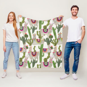 Llamarama Collection Muster Fleecedecke