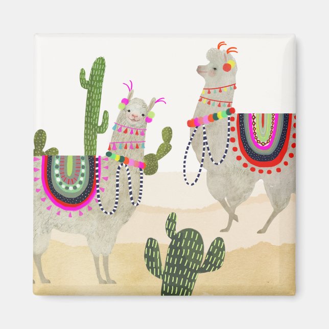 Llamarama Collection | Niedlich Lllamas Magnet (Vorne)