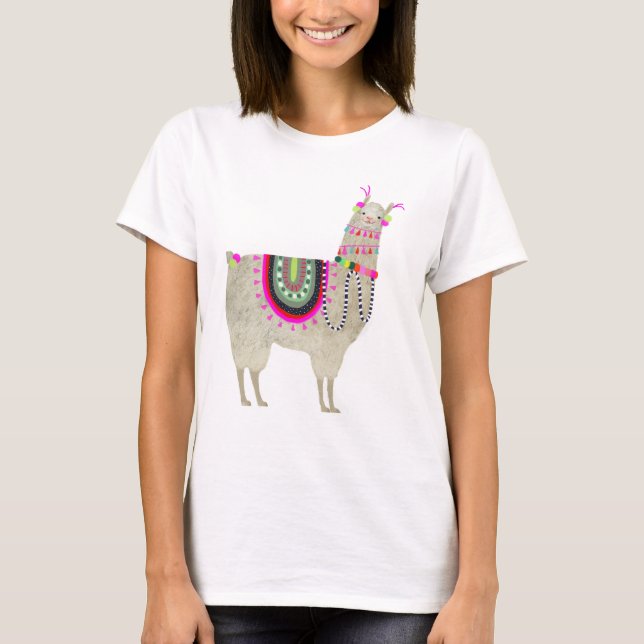 Llamarama Collection | Niedlich Lllamas T-Shirt (Vorderseite)