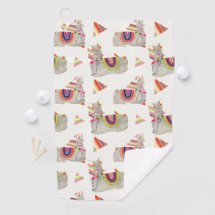 Llamarama Sammlungs-Muster II Golfhandtuch