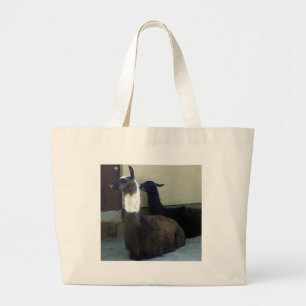 Llamas als Zoobild Jumbo Stoffbeutel