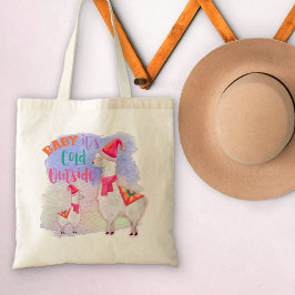 Llamas - Baby ist kalt draußen - Niedliche Weihnac Tragetasche