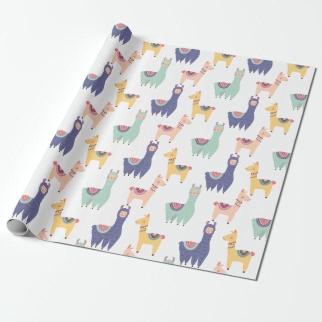 Llamas Geschenkpapier (Ungerollt)