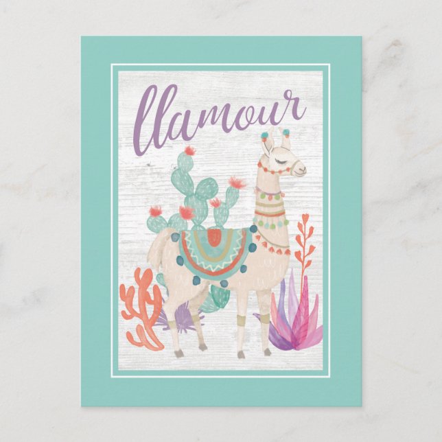Llamas II Llamour Postkarte (Vorderseite)