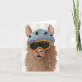 Llamas in Shades: Grußkarte 4 Januar"x5,6" Feiertagskarte