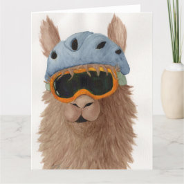 Llamas in Shades: Januar Grußkarte 8.5"x11" Dankeskarte