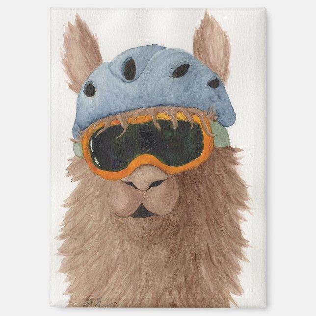 Llamas in Shades: Januar Magnet 2.5"x3.5" (Vorderseite)