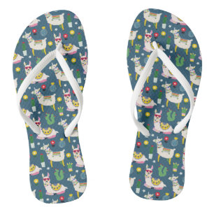 Llamas in Sonnenbrillen Muster Flip Flops