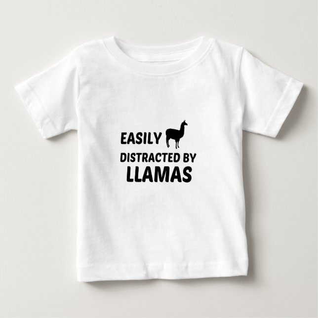 LLAMAS LEICHT DISTRAZIERT BABY T-SHIRT (Vorderseite)
