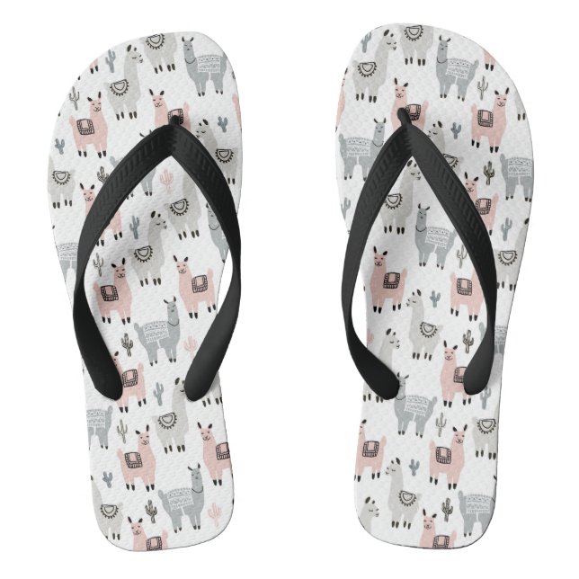 Llamas-Muster Flip Flops (Fußbett)