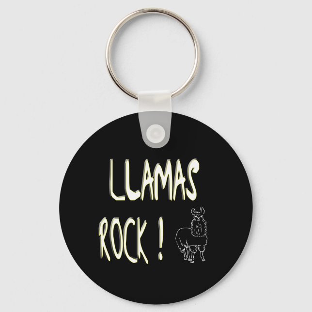 Llamas Rock! Schlüsselanhänger (Vorderseite)