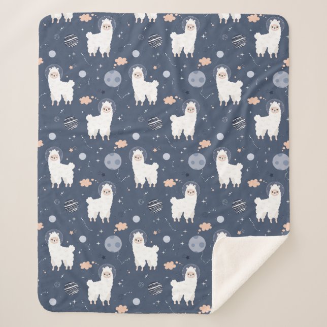 Llamas Sherpa Blanket Sherpadecke (Vorderseite)