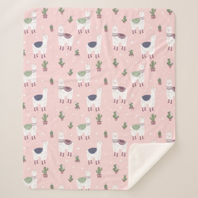 Llamas Sherpa Blanket Sherpadecke (Vorderseite)
