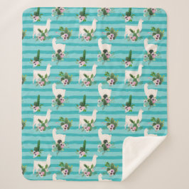 Llamas Sherpa Blanket Sherpadecke