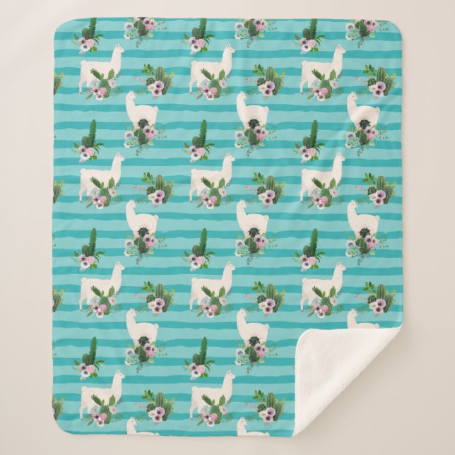 Llamas Sherpa Blanket Sherpadecke (Vorderseite)