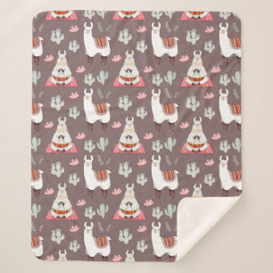 Llamas Sherpa Blanket Sherpadecke