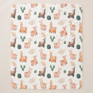 Llamas Sherpa Blanket Sherpadecke