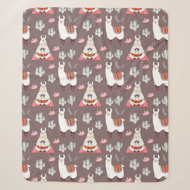 Llamas Sherpa Blanket Sherpadecke (Vorderseite)
