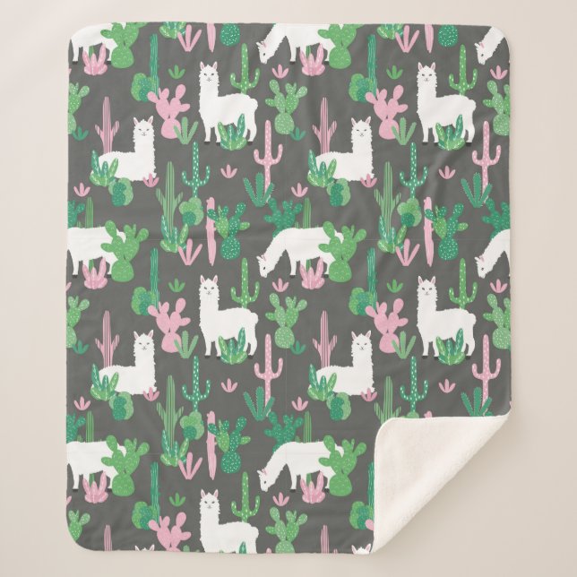 Llamas Sherpa Blanket Sherpadecke (Vorderseite)