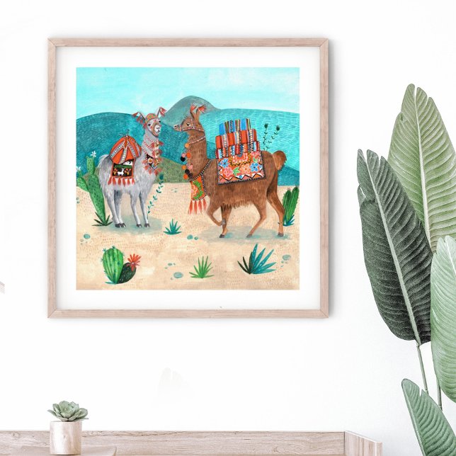 Llamas-Tierlandschaft Poster (Von Creator hochgeladen)