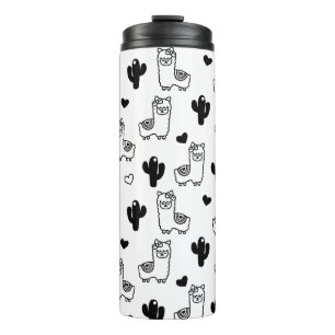 Llamas und Cactus Tumbler, insulated Tumbler Thermosbecher