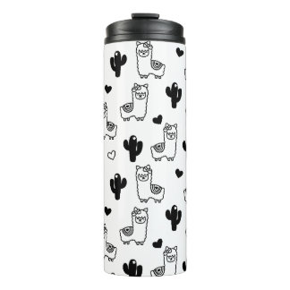 Llamas und Cactus Tumbler, insulated Tumbler Thermosbecher