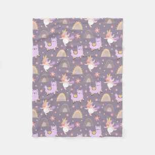 Llamas und Unicorns Fleece Blanket