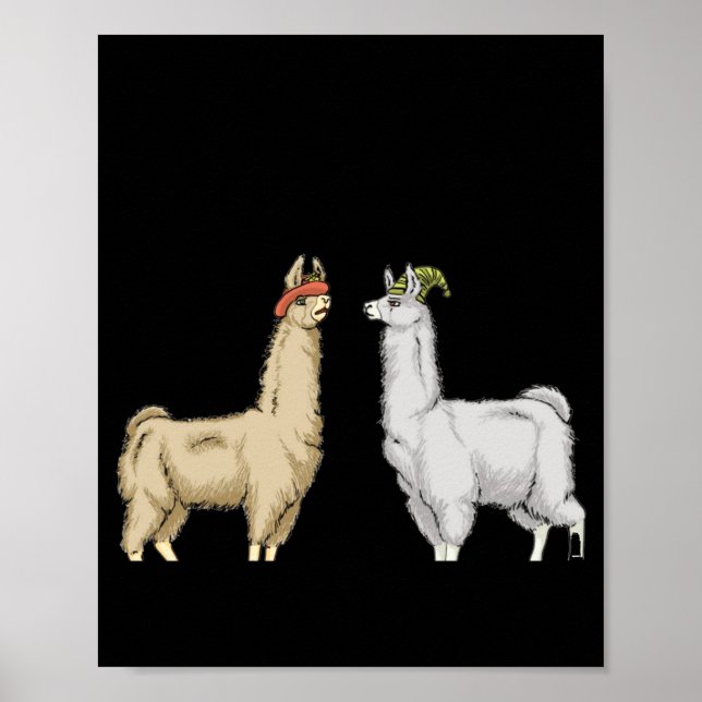 Llamas With Hats Carl  Poster (Vorne)