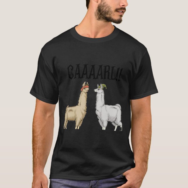 Llamas With Hats Carl  T-Shirt (Vorderseite)