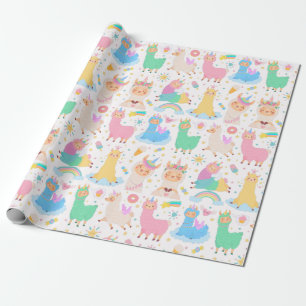 Llamas Wrapping Paper Geschenkpapier