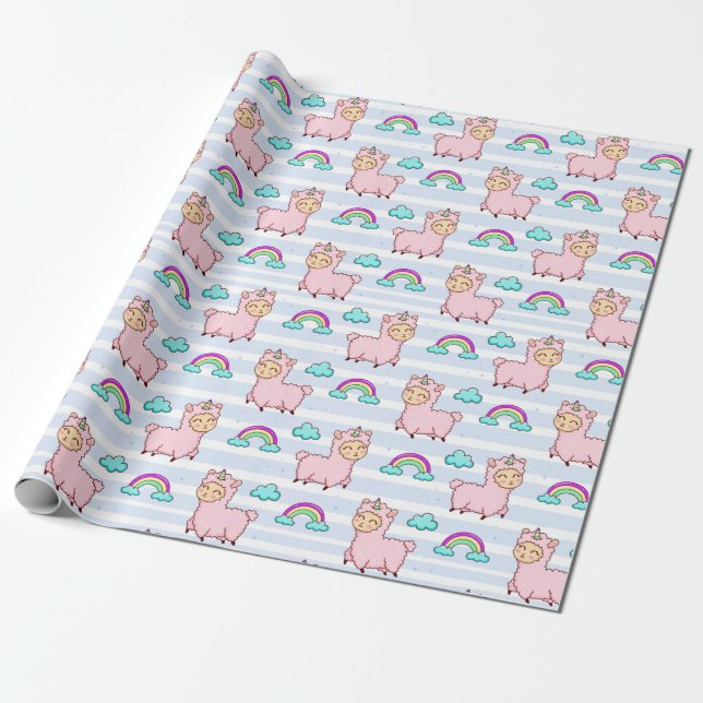 Llamas Wrapping Paper Geschenkpapier (Ungerollt)