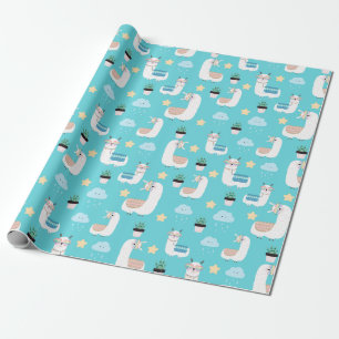 Llamas Wrapping Paper Geschenkpapier