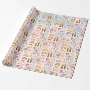 Llamas Wrapping Paper Geschenkpapier