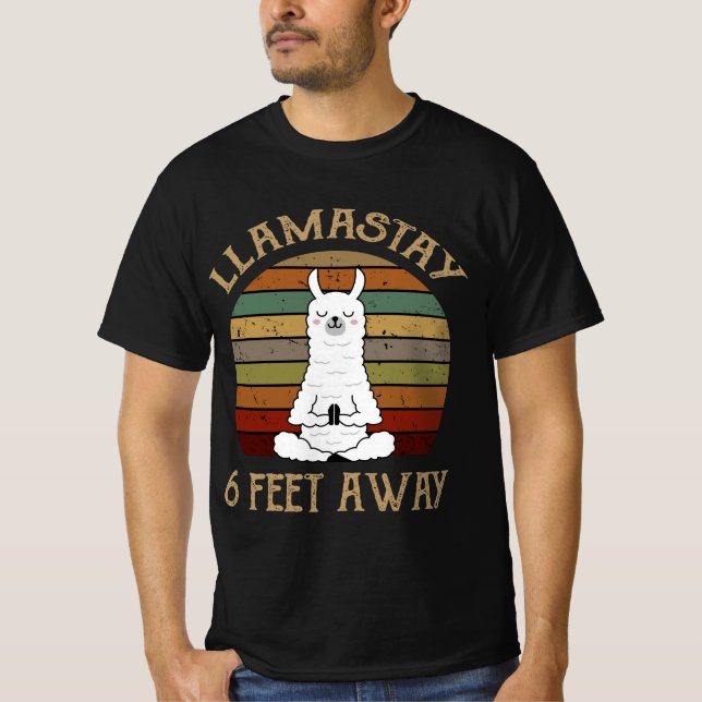 Llamastay 2 Meter entfernt T-Shirt (Vorderseite)