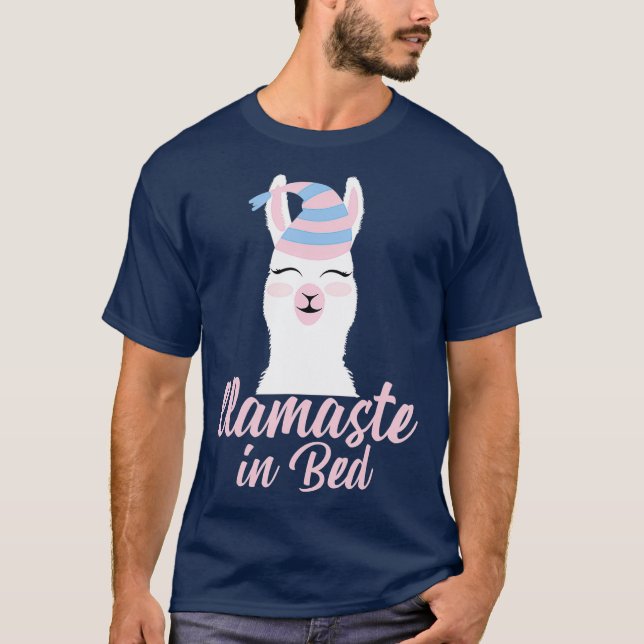 Llamaste in Bed Gift Funny Llama Pajama T-Shirt (Vorderseite)
