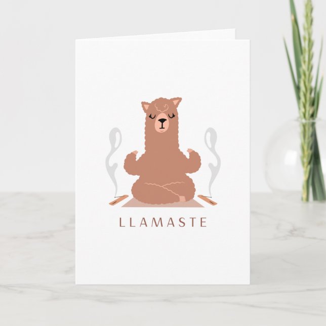 Llamaste - Llama Meditation Design Karte (Vorderseite)