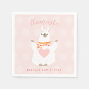 Llamaste Llama Yoga Baby Shower Papier Serviette