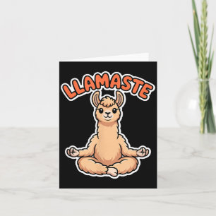 Llamaste Lustiges Meditierendes Lama Cute Yoga Tie Karte