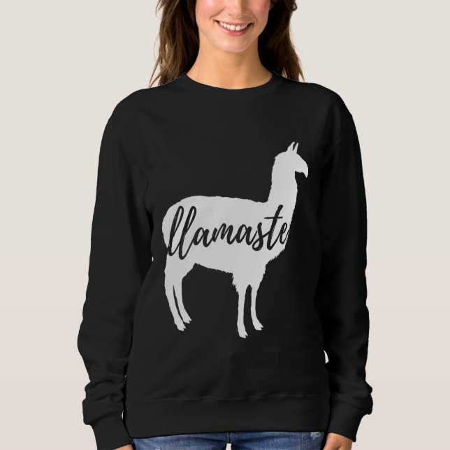 Llamaste Namaste Llama Alpaca Sweatshirt (Vorderseite)