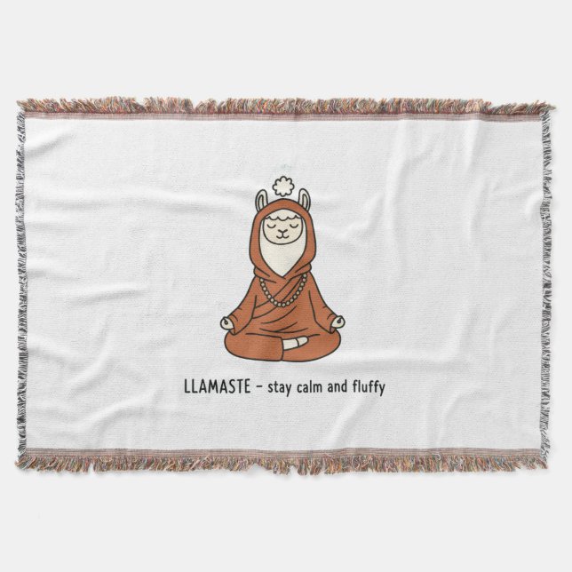 "Llamaste - stay calm and fluffy" Decke (Vorderseite)
