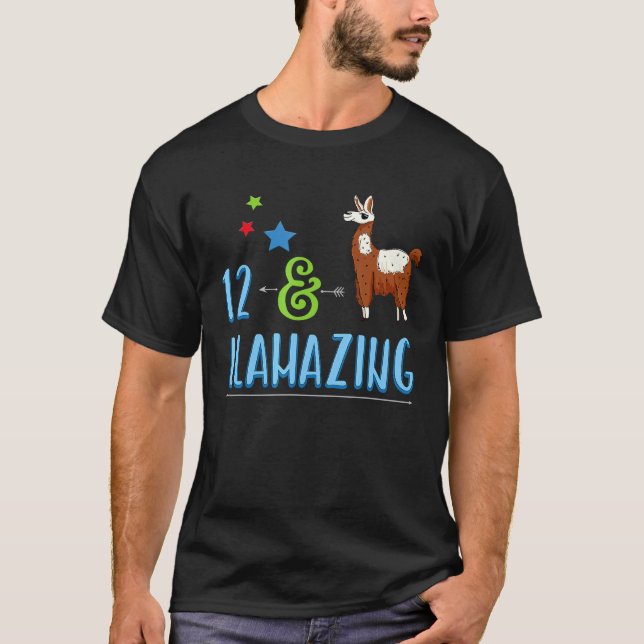 Llamazing Lama 12. Geburtstag T-Shirt (Vorderseite)