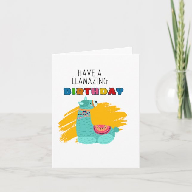 Llamazing Puns Birthday Card Karte (Vorderseite)