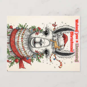 LLamazing Weihnachts-Lama-Feiertags-Postkarte Feiertagspostkarte