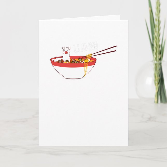 Llamen Funny Llama Ramen Gift für Alpaca Liebhaber Karte (Vorderseite)