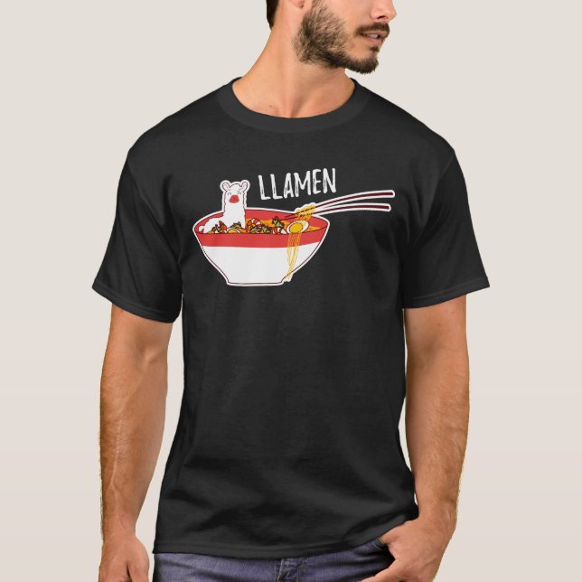 Llamen lustiges Lamaramen-Geschenk für T-Shirt (Vorderseite)