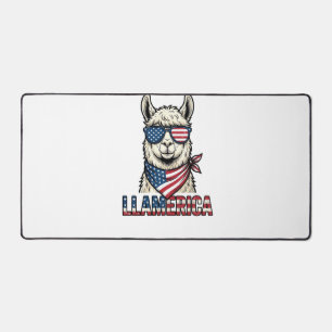Llamerica Patriotischer Lama Vintage Vektor Design Schreibtischunterlage