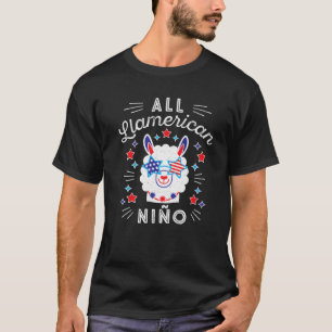 Llamerican Nino 4. Juli American Boy T-Shirt