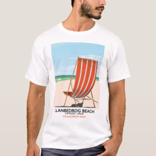 Llanbedrog Strand, Gwynedd Wales Küstenposter T-Shirt